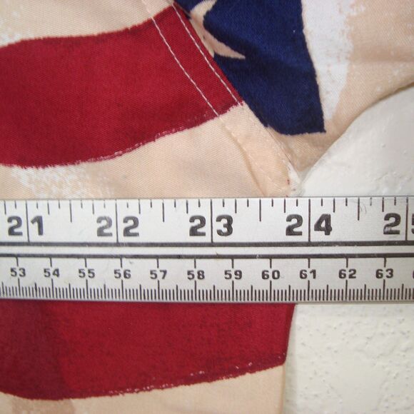 Cotton Traders Sport Waving Flag Patriotic Button Front Short Sleeve Shirt - Picture 7 of 8